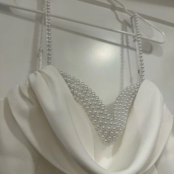 Meshki Liliane Suiting Mini Dress - Ivory (Preferred Fibres) - Picture 7 of 11